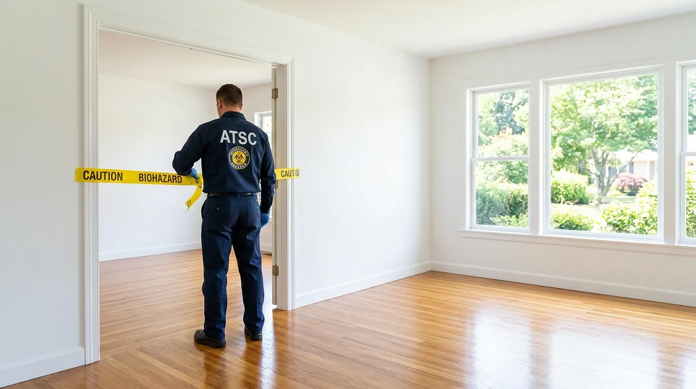 Certified biohazard cleanup crew performing Trauma Scene Cleanup in Murrieta